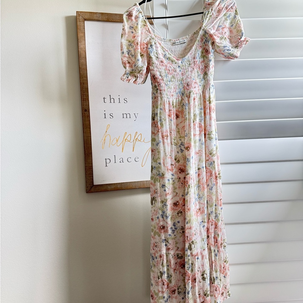 Abercrombie & Fitch Floral Midi Dress - small petite